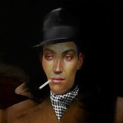 homme à la cigarette, portrait of man with cigarette